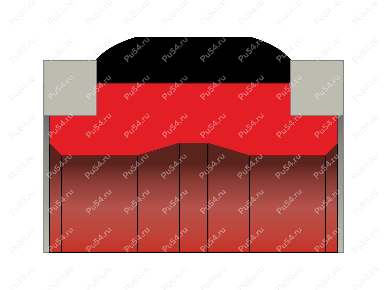 Уплотнение поршня 200x183x25, аналог HALLITE 730 (2365020), Código de product 70-08-977005, Poliuretano, PA+PU87M+PU98, Imagen №1